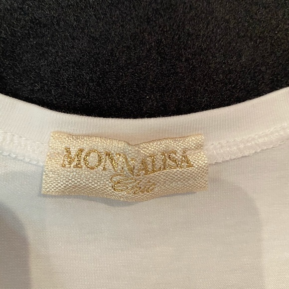 MONNALISA girls long sleeve shirt cream size 9 - Picture 5 of 5